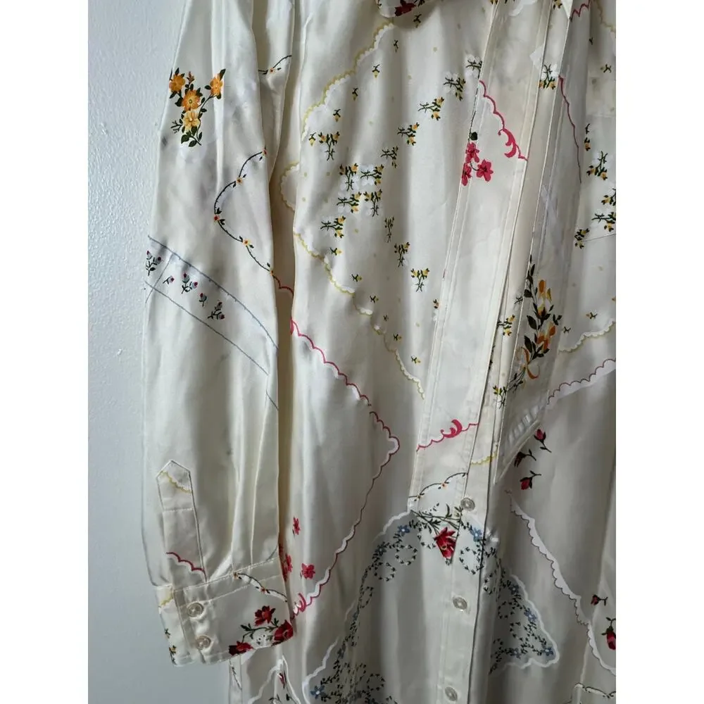 Tory Burch 10 2020 Silk Printed Ivory Tea Dress